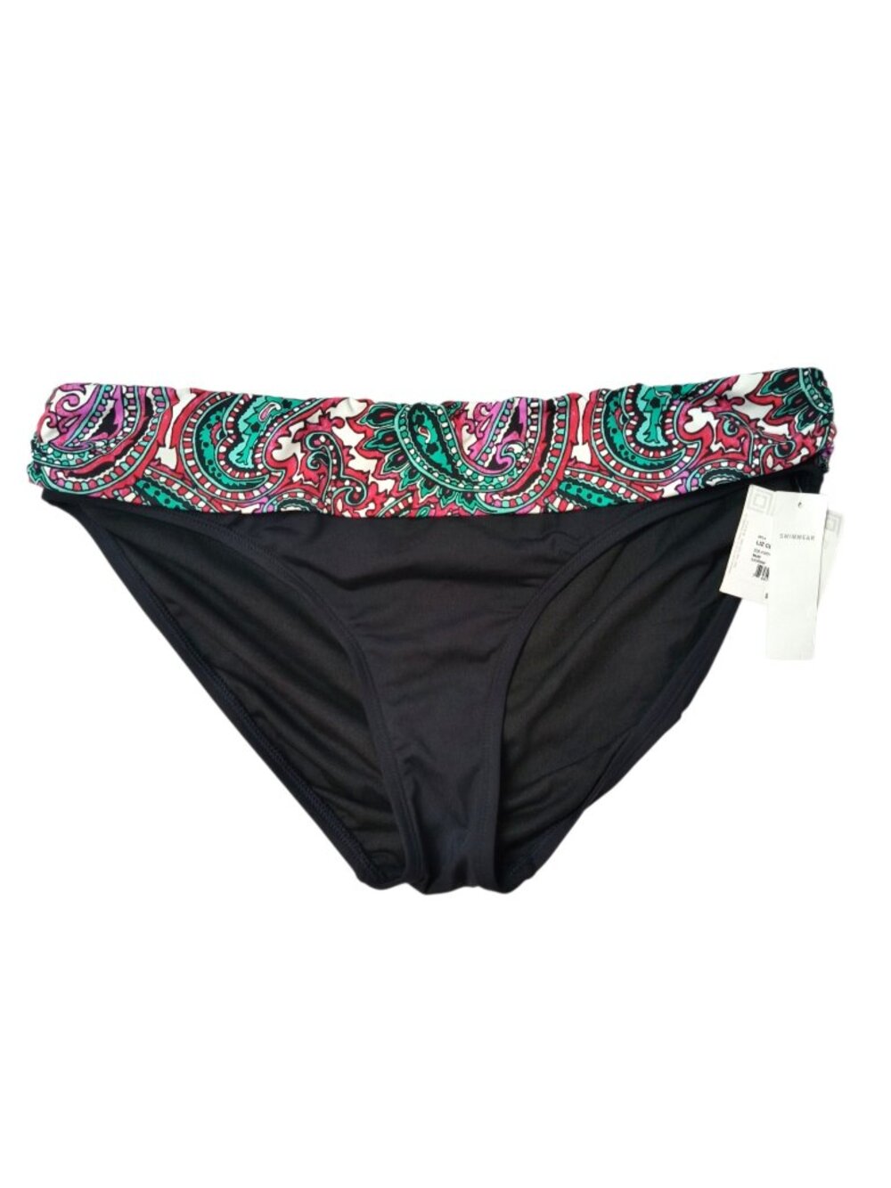 Liz Claiborne Paisley Sash Hipster Swim Bikini Bottoms Size 16 NWT NEW